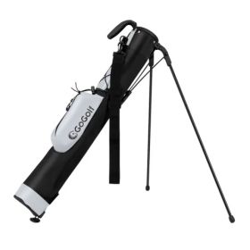 Portable Golf Carry Bag - Dual Carrying (Shoulder Strap+Top Handle), Zippered Pocket+Bottle Holder-Grey + Black (Option: defaulttitle)