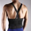 Adjustable Weightlifting Belt with Shoulder Strap Back Braces Support for Lower Back Pain Weight Lifting Support Movers Exercise Workout Fitness