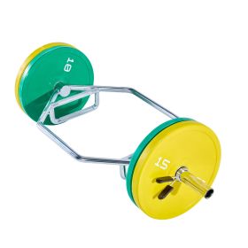 VEVOR Trap Bar Hex Bar, 2-Inch Hex Barbell, 800 LBS Capacity Shrug Bars with Knurled Grips, Weightlifting and Strength Training Equipment (Structure: Integrated, Color: Silver)